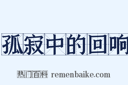 孤寂中的回响是什么意思的图片